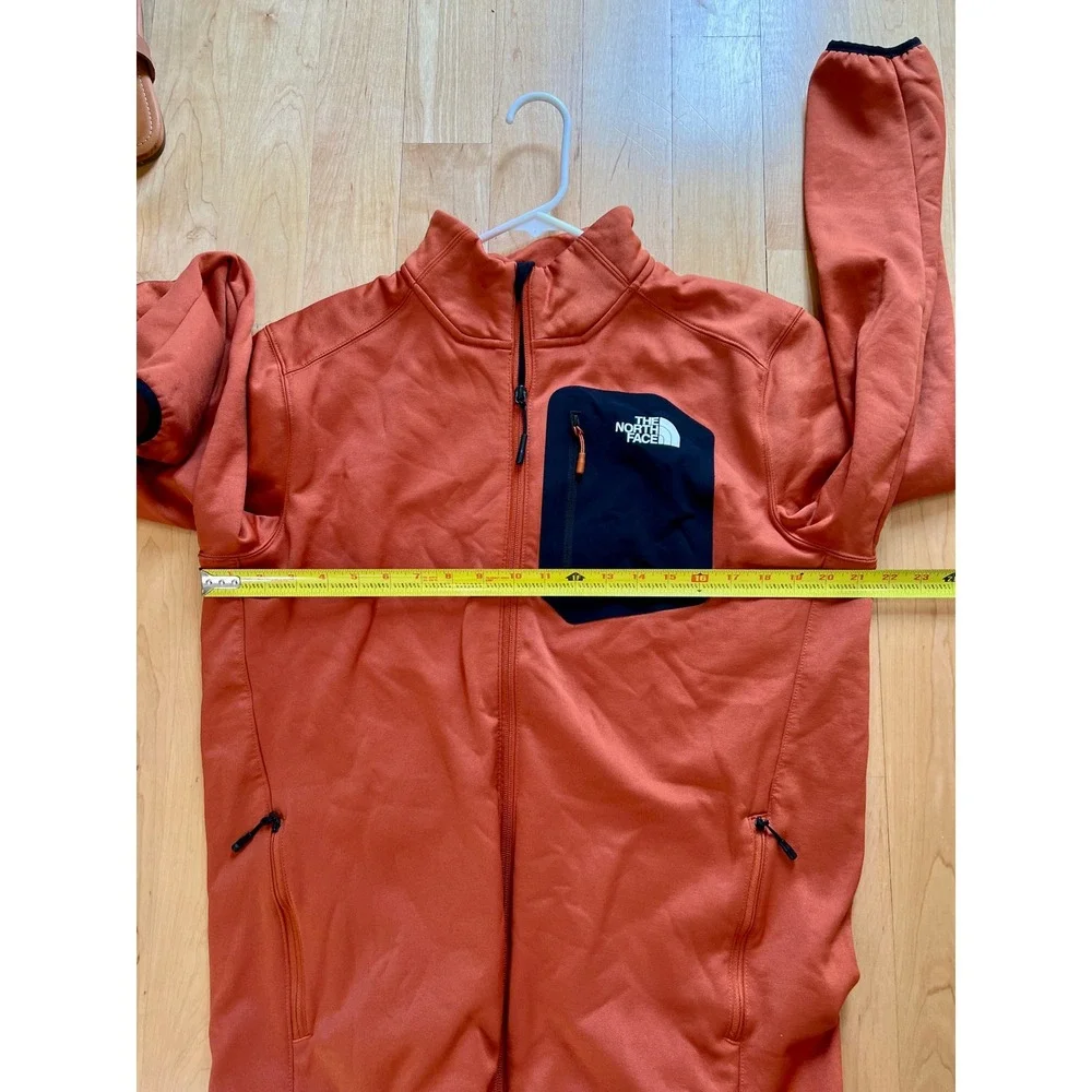 The North Face Men's L Crest Full Zip Fleece Jacket Burnt Orange Cozy Outdoors